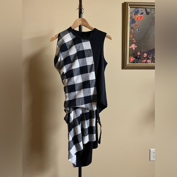 Yohji Yamamoto Dresses & Skirts - Yohji Yamamoto Skirt and Blouse Set Gingham Black and White Size S